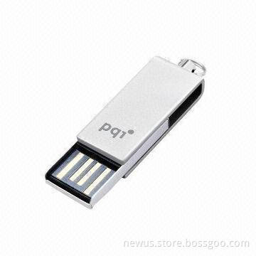 Mini Swivel Shock-resistant USB Flash Drives, 64MB to 32GB, High-speed 2.0 Interface, Lightweight